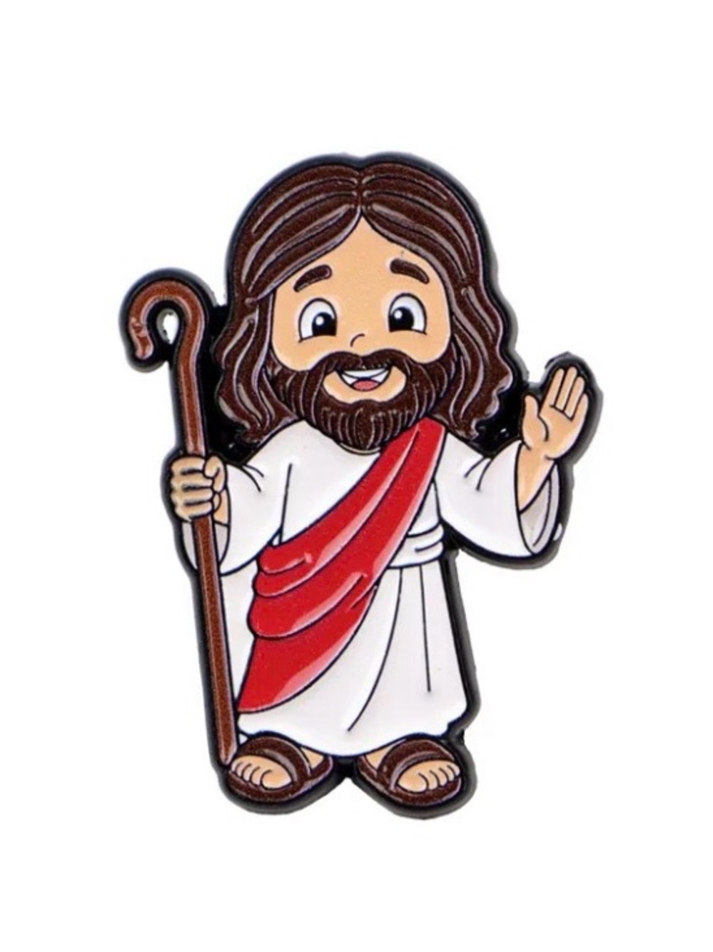 Cute Jesus Enamel Pin – Christian Faith Religious Savior Lapel Pin